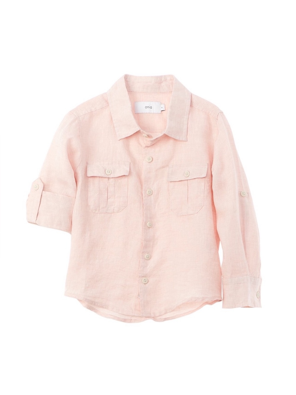 Onia 100% Linen Kids Button Down Garret Shirt, NWT